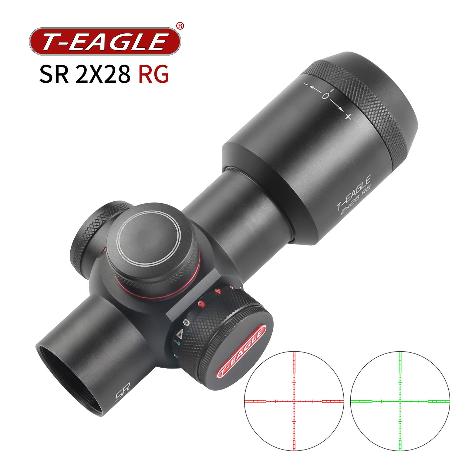 T-EAGLE SR 2x28 RG 光学サイトスコープ アルミ製 269g 軽量 30mmチューブ