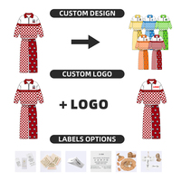 Ensemble de vêtements 2 pièces pour jeunes enfants, motif damier personnalisé, haut à demi-zip et pantalon, survêtement de jeu en plein air pour enfants