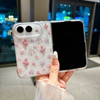 Coque de téléphone INS Style Texture Coquille avec motif floral miniature Tulipe, antichoc, pour iPhone 18 Duo et iPhone Ultra Duo Fold