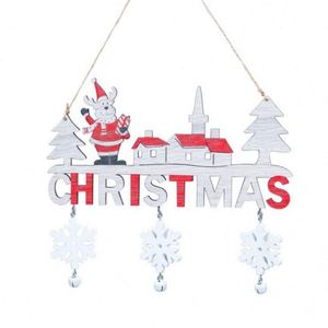 New Arrival High Quality Wood Christmas Theme Decoration <b>Door</b> Hanging Wooden Ornament - Product Image 5