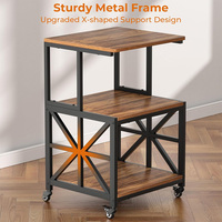 Support d'imprimante avec étagère de rangement, chariot d'imprimante roulant avec roulettes, presse à chaud, imprimante 3D, chariot à micro-ondes à 3 niveaux, îlot de cuisine