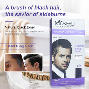 Mokeru Shampooing Tonifiant Bio Naturel pour <span class=keywords><strong>Cheveux</strong></span> Noirs – Couvre à 100% les <span class=keywords><strong>Cheveux</strong></span> Gris et Blancs – Teinture Noire Instantanée avec Brosse – Sans Dommage - Product Image 3