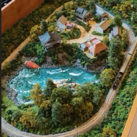 Maquette de train HO personnalisée, diorama ferroviaire, paysage 1.4*0.8*0.8, ensemble de voitures miniatures à l'échelle 1:87, en plastique, pour 8-13 ans, gare détaillée