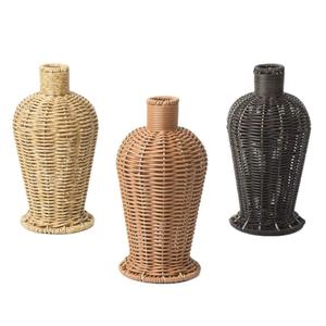 <span class=keywords><strong>Vase</strong></span> à fleurs en <span class=keywords><strong>rotin</strong></span> plastique tressé à la main, support floral décoratif de table <span class=keywords><strong>pour</strong></span> fleurs séchées et artificielles, décoration <span class=keywords><strong>pour</strong></span> la maison, les mariages et les fêtes - Product Image 2