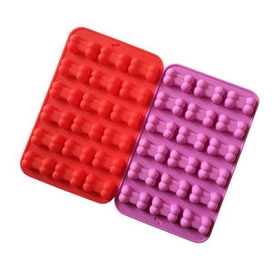 Moules en silicone en forme d'os à 18 cavités <span class=keywords><strong>de</strong></span> qualité alimentaire pour bonbons au <span class=keywords><strong>chocolat</strong></span> gâteau pouding gelée friandises pour chiens - Product Image 5