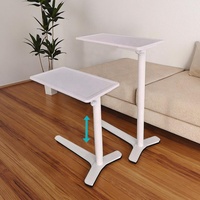Table de lit mobile moderne pour hôpital, réglable en hauteur, en métal, avec plateau inclinable, pour ordinateur portable, bureau à domicile, salon