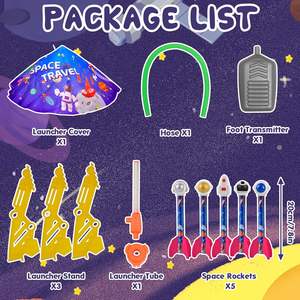 <span class=keywords><strong>Lanzadores</strong></span> de cohetes de espuma voladora espacial multicolor, 5 uds., <span class=keywords><strong>lanzadores</strong></span> de cohetes de aire de espuma para niños, divertidos juguetes al aire libre, juguetes de lanzamiento - Product Image 5