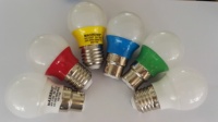 Lumière de vacances décorer ampoule LED couleur ampoule OEM 80 PC couverture B22 E27 plastique G45 2W 3W Smd2835 rouge jaune vert bleu 6500K 3000k