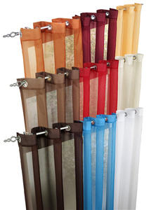 En gros Style Moderne Ready Made <span class=keywords><strong>Pas</strong></span> <span class=keywords><strong>Cher</strong></span> Blanc Couleur Salon Organza Voile Sheer Rideaux Avec Oeillets - Product Image 3