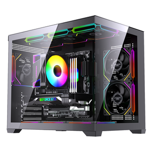 LOVINGCOOL Nuevo estilo <span class=keywords><strong>PC</strong></span> Case Micro MATX ITX Mid Tower Gamer Chasis <span class=keywords><strong>Gaming</strong></span> Transparente Glass Side Plate <span class=keywords><strong>Computer</strong></span> Case - Product Image 1