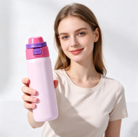 Gobelet isotherme à double paroi OEM 550 ml avec couvercle et paille, en acier 18/8 sans BPA, idéal pour le bureau
