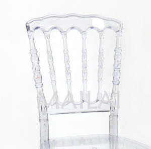 เก้าอี้งานแต่งงานแบบใส ขายส่ง เก้าอี้นโปเลียนอะคริลิค เรซิ่นคริสตัลใส เก้าอี้เชียวารีสำหรับงานเลี้ยง - Product Image 4