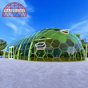 Raxdome tùy chỉnh 12m * 22m hình bầu dục Kính Ngoài Trời mái vòm nhà cho glamping nhà với gác lửng - Product Image 1