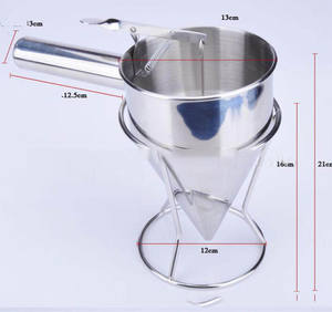 Embudo dispensador de acero inoxidable comercial para masa de pastel y bolas de <span class=keywords><strong>pulpo</strong></span>, calibre 8mm - Product Image 5