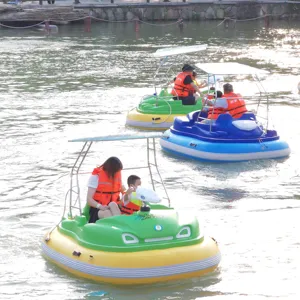 China Supplier Amusement park adult inflatable electric water bumper boat