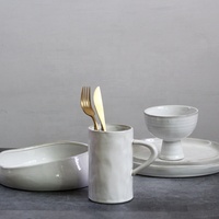 Service de vaisselle, assiette, saladier, service de table, style européen pour restaurant, forme moderne, blanc, cadeaux, compatible lave-vaisselle