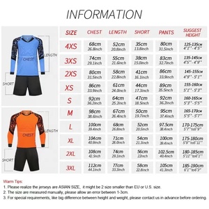 Divisa da <span class=keywords><strong>Portiere</strong></span> per Bambini, <span class=keywords><strong>Maglia</strong></span> da <span class=keywords><strong>Calcio</strong></span> per Ragazzi, Maglietta Protettiva a Maniche Lunghe con Spugna per Bambini MJ801 - Product Image 5