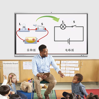 Tableau interactif intelligent AI 4K UHD de 65, 75 et 86 pouces pour le bureau, l'enseignement et la salle de classe intelligente
