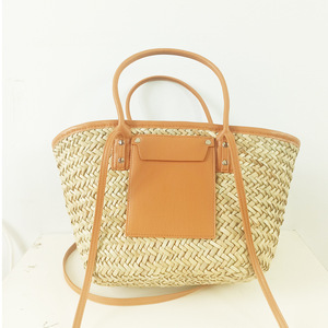 Designer d'été pour femmes flotteur <span class=keywords><strong>herbe</strong></span> tissage <span class=keywords><strong>sac</strong></span> fourre-tout plage de luxe grand <span class=keywords><strong>sac</strong></span> seau avec Logo personnalisé mode d'été en paille pour femmes - Product Image 3