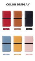 Portefeuille de voyage en cuir pour passeport, organiseur de documents, pochette, porte-passeport RFID, portefeuille long