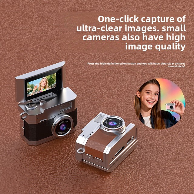 Retro Nostalgic Wearable Mini Camera Neck Strap Video Recording CCD High Definition Digital Camera