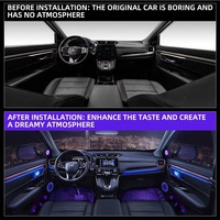 Nouvelle Bande Lumineuse d'Ambiance pour Voiture 22-en-1, Symphonie de 64 Couleurs, Bande Optique RGB en Fibre ABS, Décoration Intérieure, Lumière d'Ambiance
