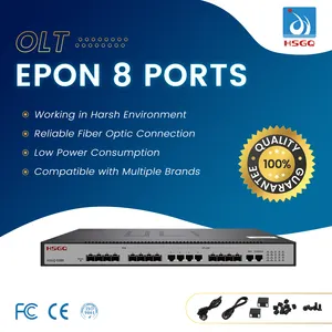 HSGQ E08R 19ich 1U 20km ftth 8pon 1G sfp8ポートEPON OLT GPON SFPONUはHAWIZTEと互換性があります