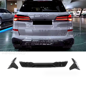 ลิ้นดิฟฟิวเซอร์กันชนหลังรถยนต์ ชุดแต่งสปอยเลอร์ด้านข้างสำหรับ BMW X5 G05 LCI M Sport 2023 2024 สีดำเงา ชุดแต่งตัวถังรถยนต์ - Product Image 1