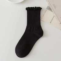 Chaussettes basses unies simples pour femme, noires et blanches, respirantes, absorbant la transpiration, décontractées, polyvalentes, en polyester