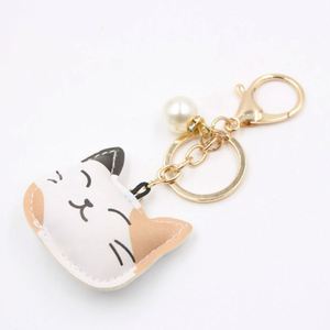 Pendentif de sac en cuir PU motif chat mignon, breloque de sac durable et élégante, mini porte-clés animal, cadeau spécial pour les amoureux des animaux - Product Image 2