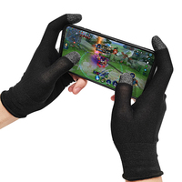 MEMO GG02 Gants à deux doigts avec fibres d'argent, gants de jeu professionnels pour téléphone portable