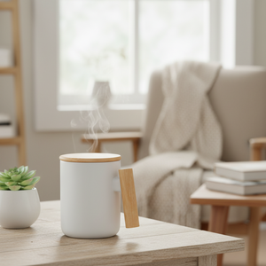 Tazza di porcellana con coperchio in ceramica da 380ml - Product Image 3