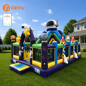 Château gonflable Ceyu avec figurine d'astronaute et tunnel de jeu intérieur pour centre de divertissement familial - Product Image 2