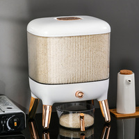 Distributeur Automatique de Céréales et Aliments Secs Élégant Blanc – Conteneur de Stockage de Grains, Farine et Haricots