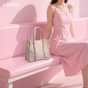 Semia công suất lớn của phụ nữ thường đi lại & Du Lịch Vai Túi mở đóng cửa PU Totes với Polyester lót tất cả các mùa - Product Image 4