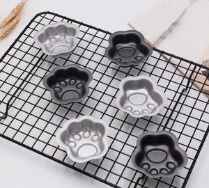 Moule <span class=keywords><strong>à</strong></span> gâteau en aluminium 3D couleur argent, empreinte de patte de chien, moule <span class=keywords><strong>à</strong></span> pâtisserie en forme de patte de chien, outils de cuisson pour <span class=keywords><strong>anniversaire</strong></span> d'animal de compagnie - Product Image 2