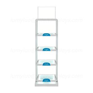 Exhibidor de Madera para Productos de Cuidado de la Piel con Soporte para Folletos de Acrílico y Estantes Iluminados - Product Image 4