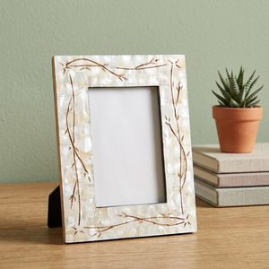 Handcrafted Wooden Photo <b>Frame</b> with Mosaic Tile Design Elegant Display for Family Photos and Home Decor - Product Image 2