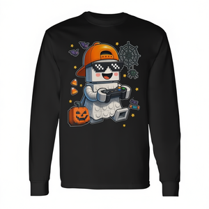 Camiseta de manga larga para niños con diseño de controlador de juego Building Brick Boo, disfraz de Halloween - Product Image 2
