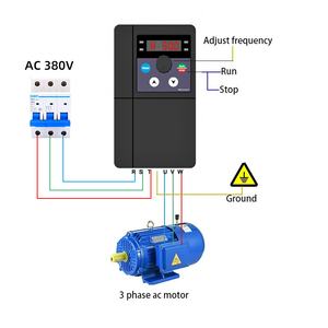 Variateur de fréquence AC série INDRVCT 900E 2,2 kW 3 CV triphasé 380 V avec contrôle vectoriel IP20 pour moteurs et pompes - Product Image 3