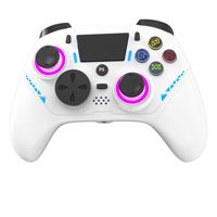 Manette de jeu à vente directe d'usine, joystick, programmation de macros, lumières RVB, vibration, connexion sans fil BT, gyroscope six axes