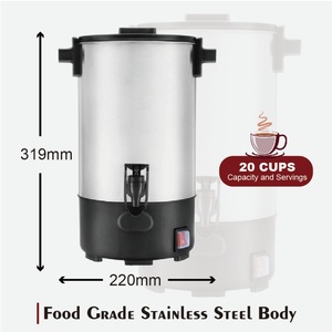 Urne à café commerciale à vente chaude, 30 tasses, en acier inoxydable, application bar à thé, urne à café, distributeur de boissons, chaudière - Product Image 5