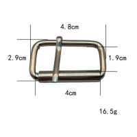 Boucle de rouleau de sangle en alliage de zinc de 40mm directe d'usine, accessoires de sac de boucle de goupille de rouleau réglable