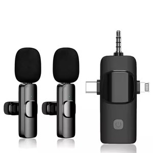 Microphone sans Fil Professionnel Lavalier Téléphone 3-en-1 avec <span class=keywords><strong>Réduction</strong></span> du Bruit pour Enregistrement Vidéo Courte et Diffusion en Direct - Product Image 2