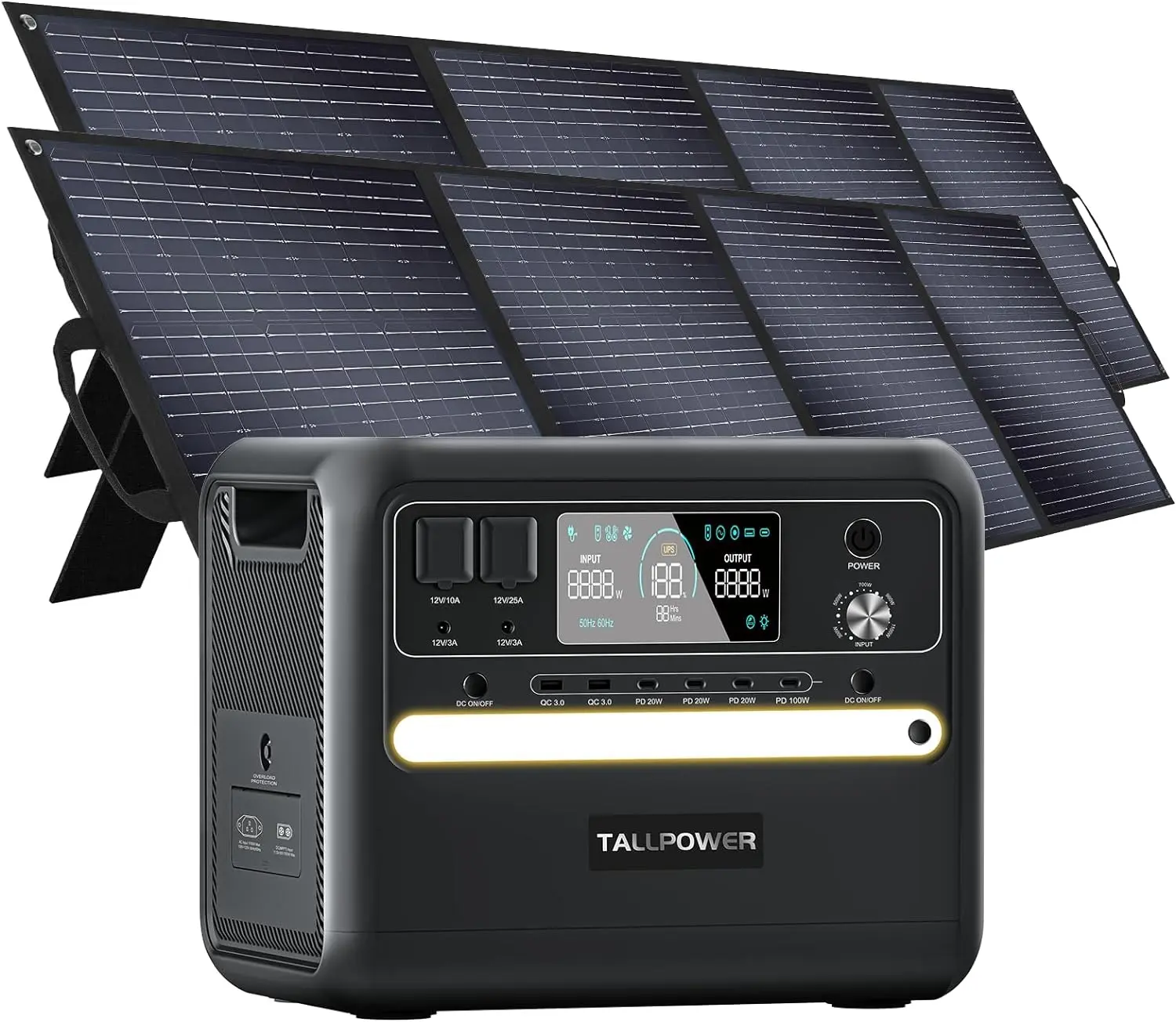 Nhà trạm ngoài trời cung cấp 2000W cho trường hợp khẩn cấp Cắm Trại Di động năng lượng mặt trời Máy phát điện