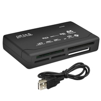Lecteur de cartes tout-en-un USB 2.0, adaptateur de lecteur de cartes SD, prend en charge TF, CF, SD, Mini SD, SDHC, MMC, MS, XD