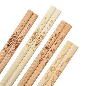 Custom engraved chopsticks bamboo carbonized custom logo chopsticks