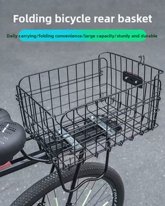 Cesta Trasera <span class=keywords><strong>Plegable</strong></span> de Alta Resistencia <span class=keywords><strong>para</strong></span> <span class=keywords><strong>Bicicleta</strong></span> de Montaña, Gran Capacidad, Alambre de Acero Reforzado, Portaequipajes <span class=keywords><strong>para</strong></span> Ciclismo, <span class=keywords><strong>para</strong></span> Compras y Transporte de Equipaje - Product Image 4