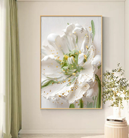Peinture décorative simple à fleurs pour salon, grande décoration murale pour fond de canapé, décoration murale suspendue au sol