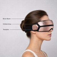 Masseur oculaire multifonction rechargeable avec vibration, chaleur et pulvérisation d'arômes pour la fatigue oculaire, masseur spa pour les yeux